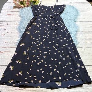 Vince Mixed Ditsy Hibiscus Dress in Coastal Navy Sz 10